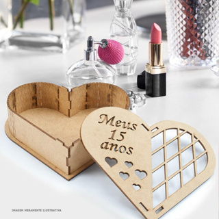 50 caixa coração 15 anos em Oferta na Shopee