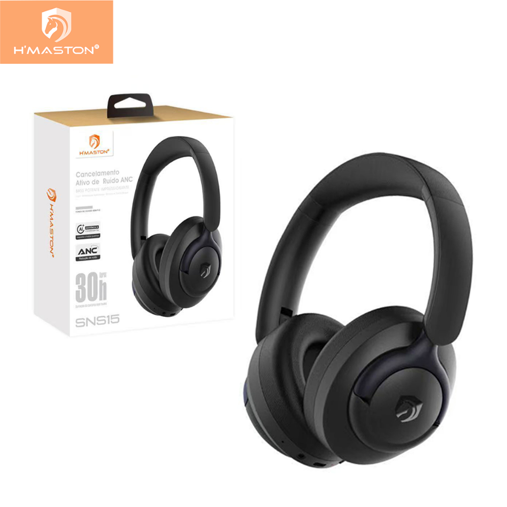 H'maston SNS15 ANC Headset bass 30h Fone De Ouvido em Oferta na Shopee