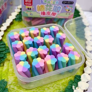12 Borrachas Algodão Doce Coloridas Fofinhas - Mini Erasers Doces Presente Criativo em Oferta na Shopee