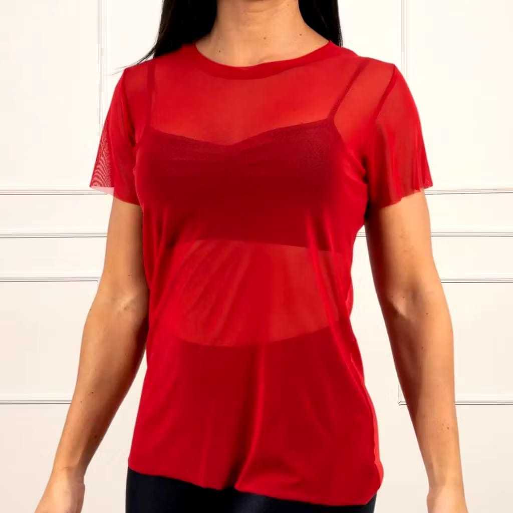 Blusa plus size tule feminina kit 7 camisetas academia treino