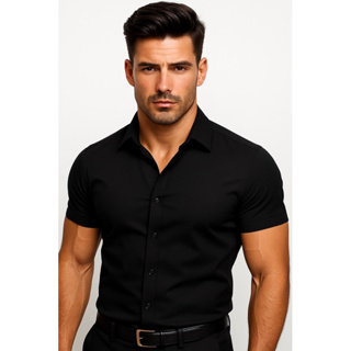 Camisa Masculina Manga Curta Slim Fit Luxo Pronta Entrega Varias cores em Oferta na Shopee