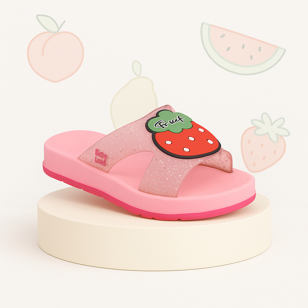 Sandália chinelo infantil feminino menina coleção fruits tira h confortável leve lançamento