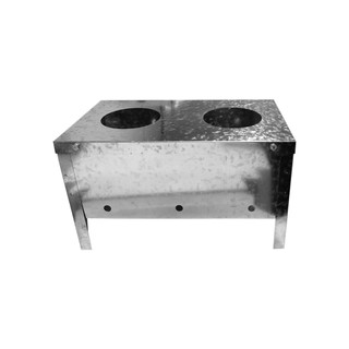 Fogão a Lenha Portátil 2 Bocas Multiuso Aço Carbono Galvanizado Camping Pescaria Econômico