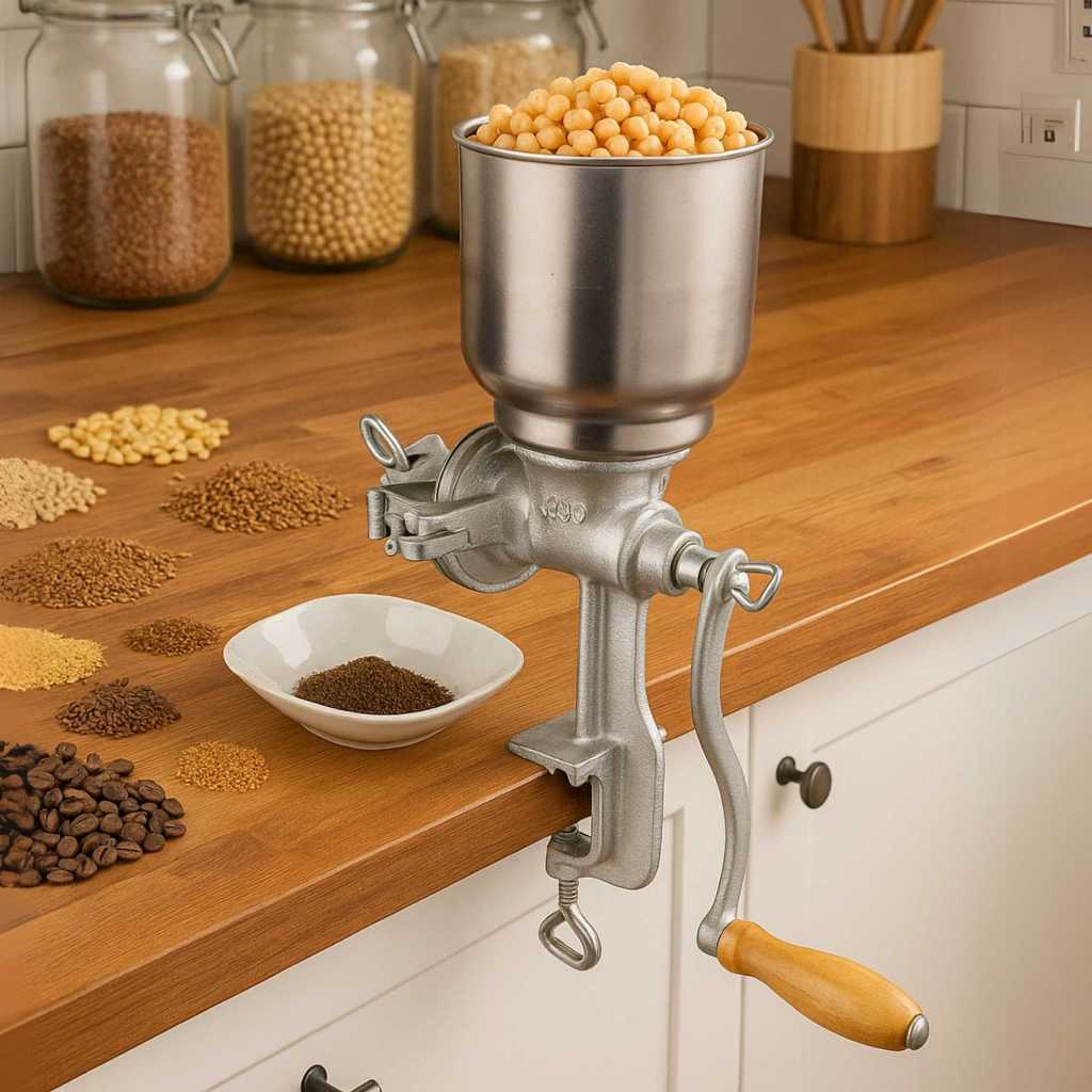 Moedor Manual de Café Grãos e Cereais Diversos em Ferro Fundido