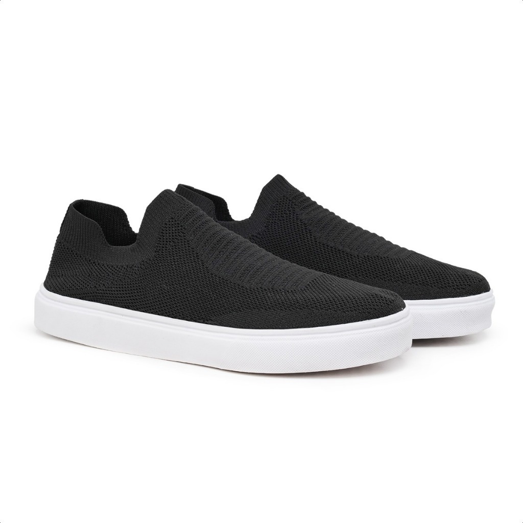 Tênis Knit Masculino Casual SlipOn Calce Fácil Malha Respirável Super Leve e Confortável Ideal Para o Dia a Dia em Oferta na Shopee