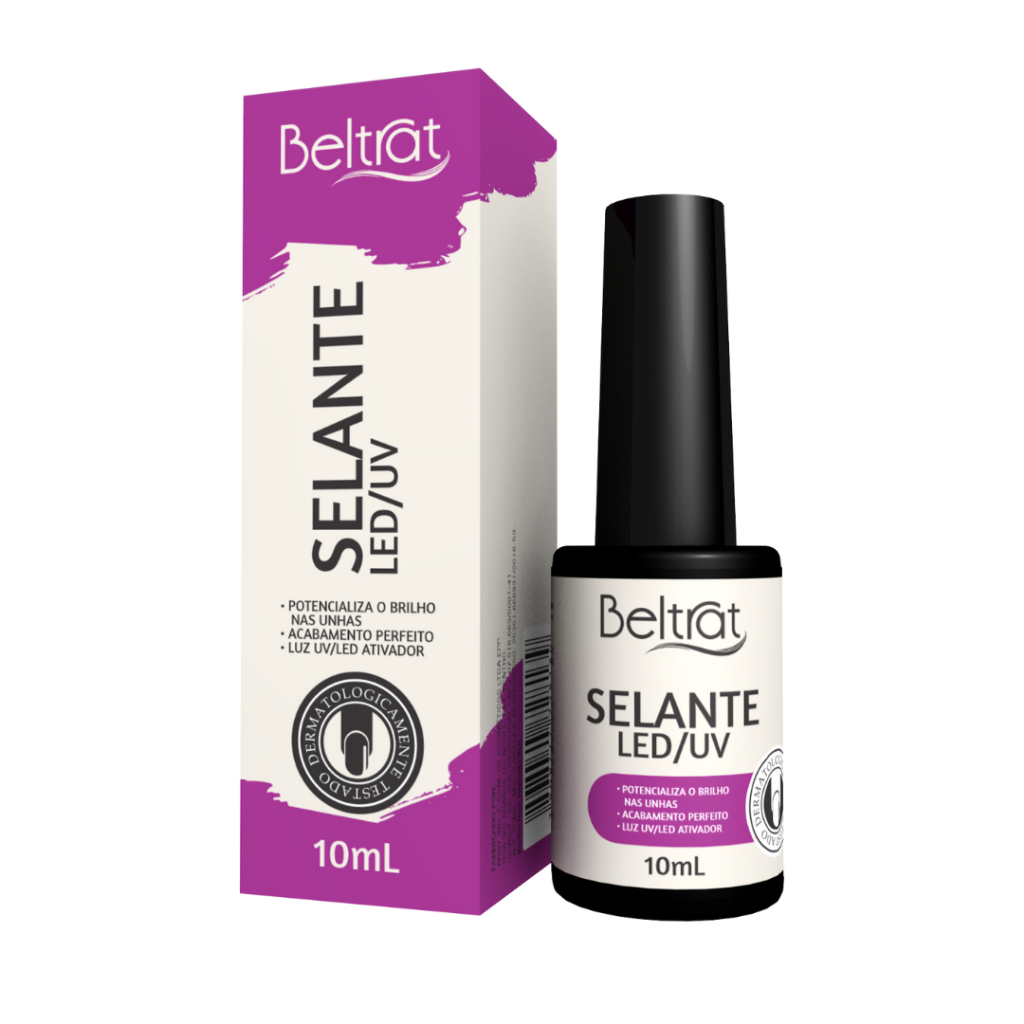 Selante LED/UV Beltrat 10ml Brilho Intenso e Acabamento Profissional