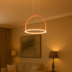 Luminaria Pendente de Teto Cage Cobre Fosco Led 12w 3000k Branco Quente Deluxe by Avant
