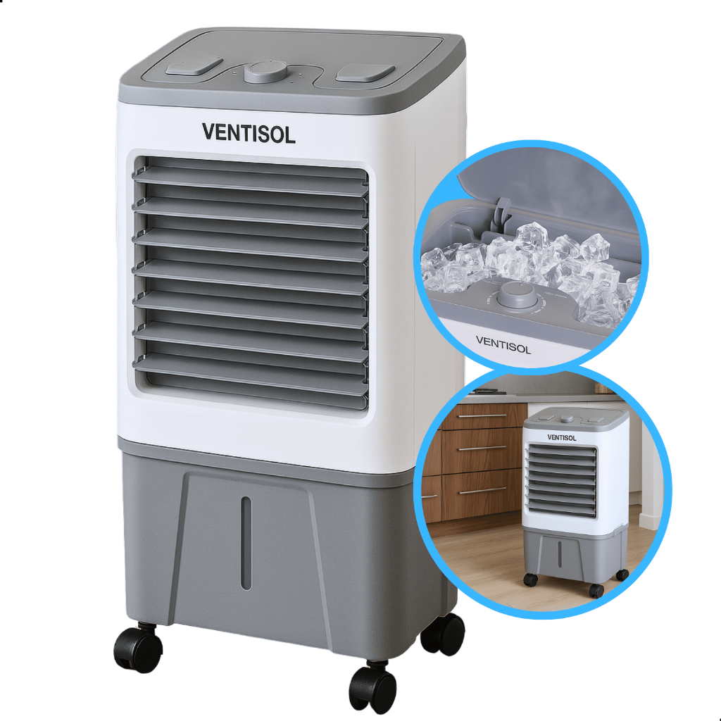 Climatizador De Ar Frio 16 Litros Ventilador Residencial Comercial Potente Suporte Para Gelo