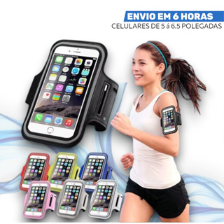 Braçadeira Suporte De Celular Capa De Braço Corrida Treino Caminhada Academia Bicicleta Bike em Oferta na Shopee