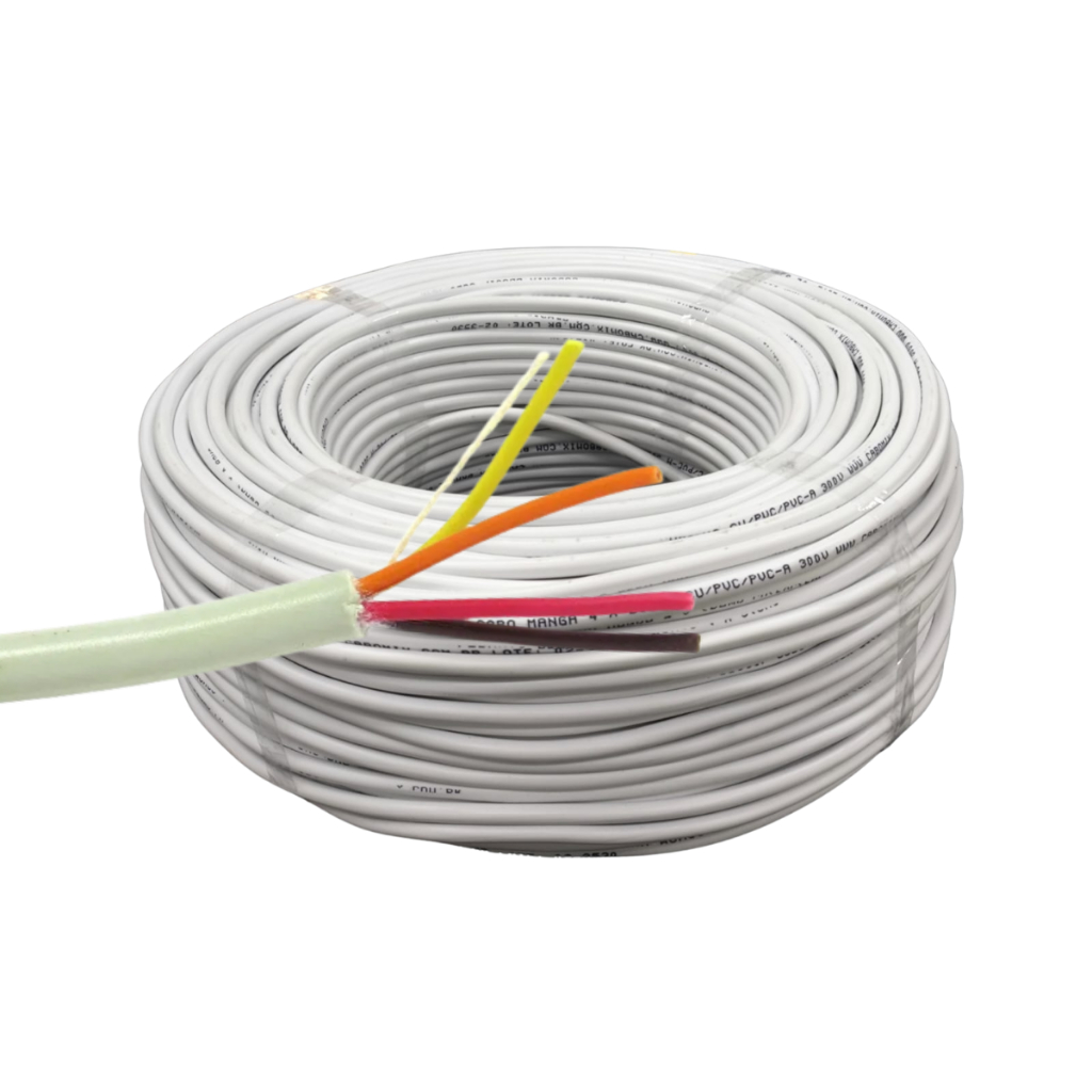 Fio Cabo Manga 4 Vias 26Awg Para Led Automação Piscina Refletor Strobo de Som Automotivo e Alarmes 20m