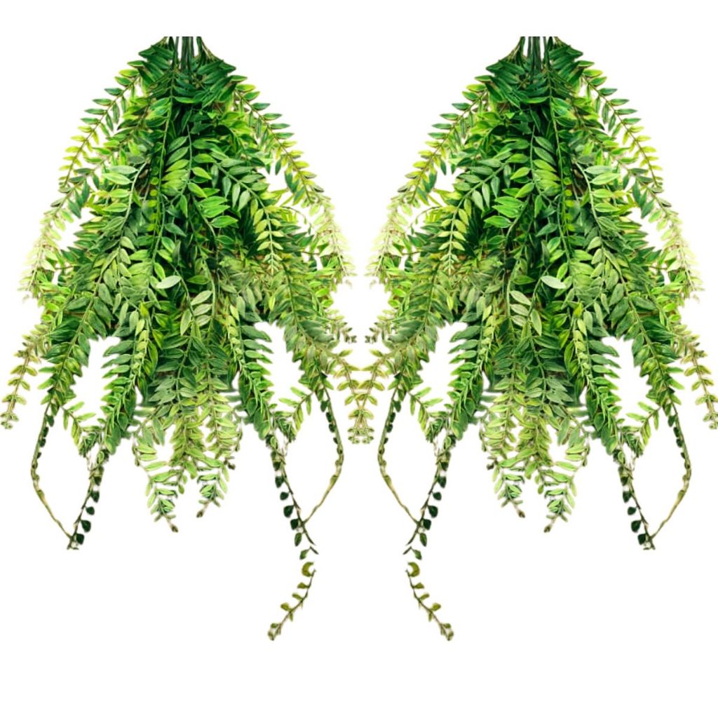 Planta Artificial Samambaia Verde Pendurada para Decoração de Paredes, Varandas e Festas