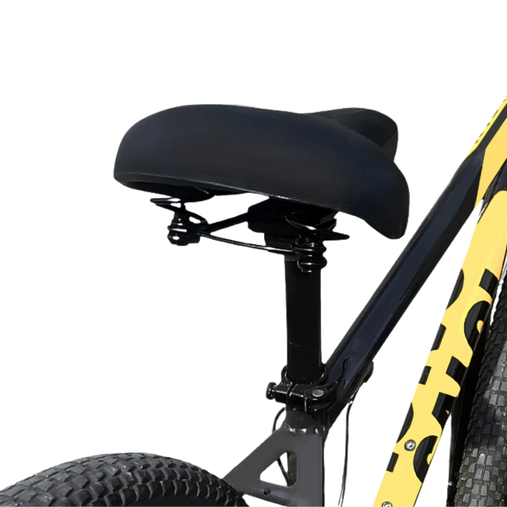 Kit Banco Bicicleta Selim Bike 2 Molas Largo Super Confortável + Canote de 27,2mm