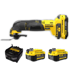 Multiferramenta Oscilante Stanley 20V SCT500 Com 2 Baterias 4Ah + Carregador Bivolt