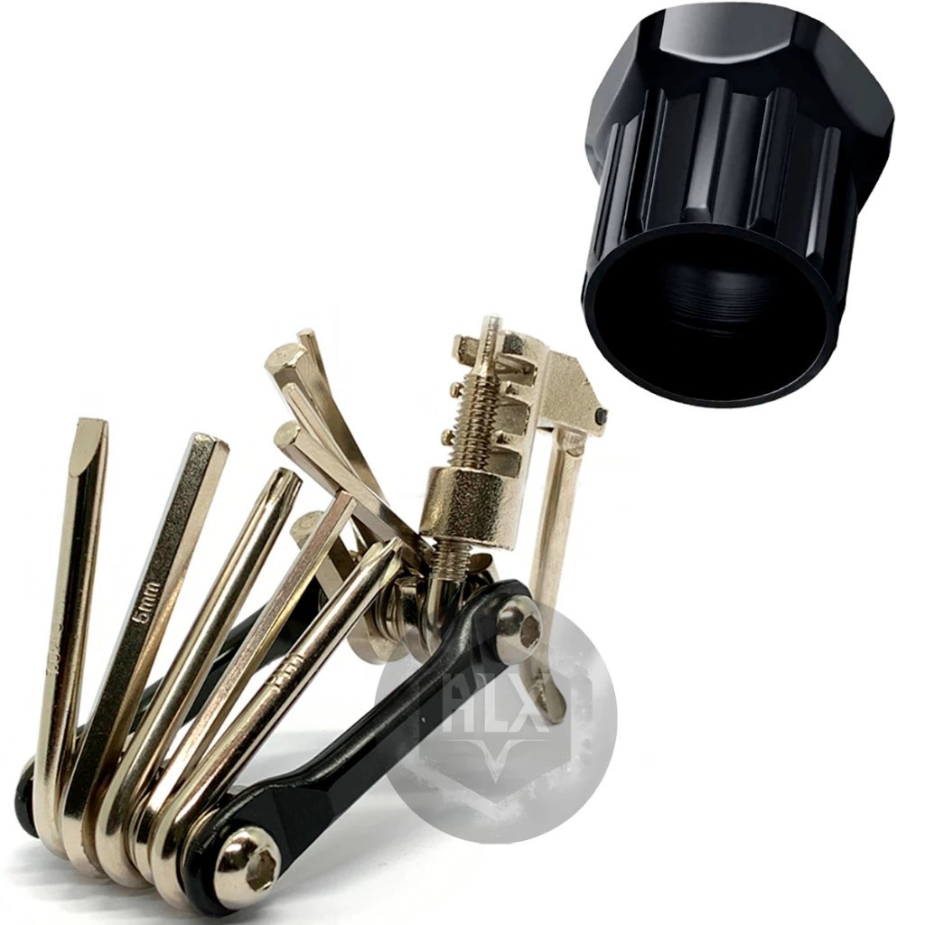 Kit Chave Multi-uso Com Chave Extrator Saca Colar Pino + Chave Extrator Saca Catraca Roda Livre