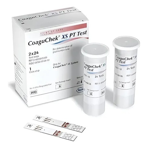 Tiras Coaguchek P/ Teste Coagulação Sangue - Roche 48 Tiras (24 + 24 tiras)
