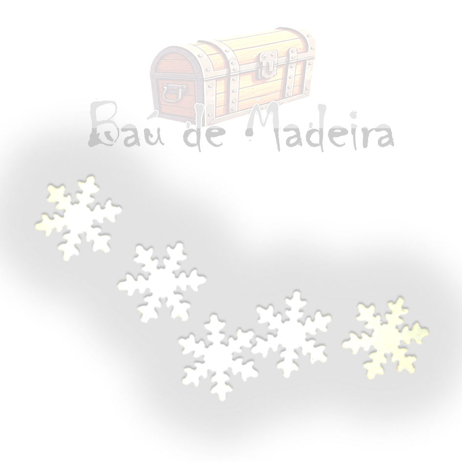 APLIQUE EM EVA FLOCOS DE NEVE  BRANCO 5cm COM GLITER 100 UNIDADES ENFEITE DECORAÇÃO ARTESANATO