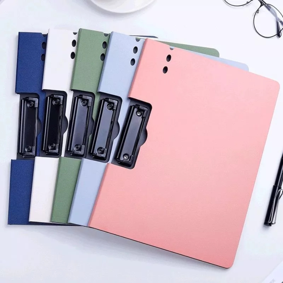 Prancheta A4 Clip Duplo para Escritório Escolar Pasta Prancheta com Capa
