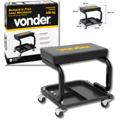 Banqueta Para Mecânico Com Rodinhas Industrial Vonder