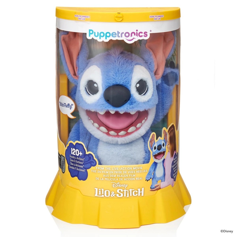 Pelúcia Stitch Live Action Animatrônico Interativo Puppetronic RealFX, 120+ Sons Original - Sunny