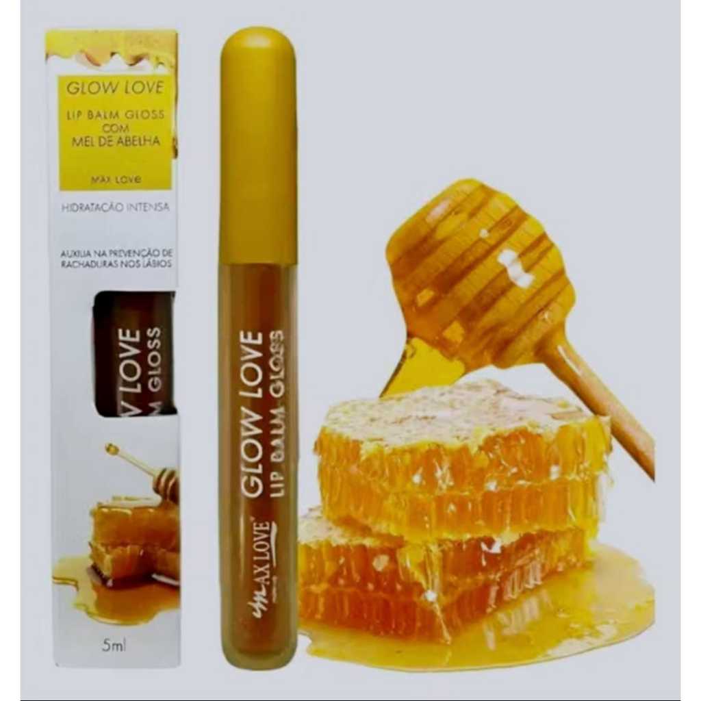 Lip Balm Gloss Mel Glow Love Max Love Cheirnho de Mel