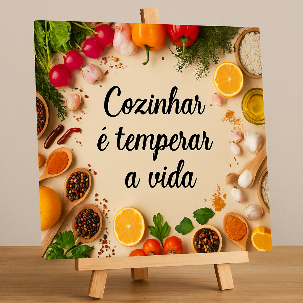 Quadro/Placa Decorativa Temperos e Cozinha com amor, ideal para restaurante, cozinhas em Oferta na Shopee