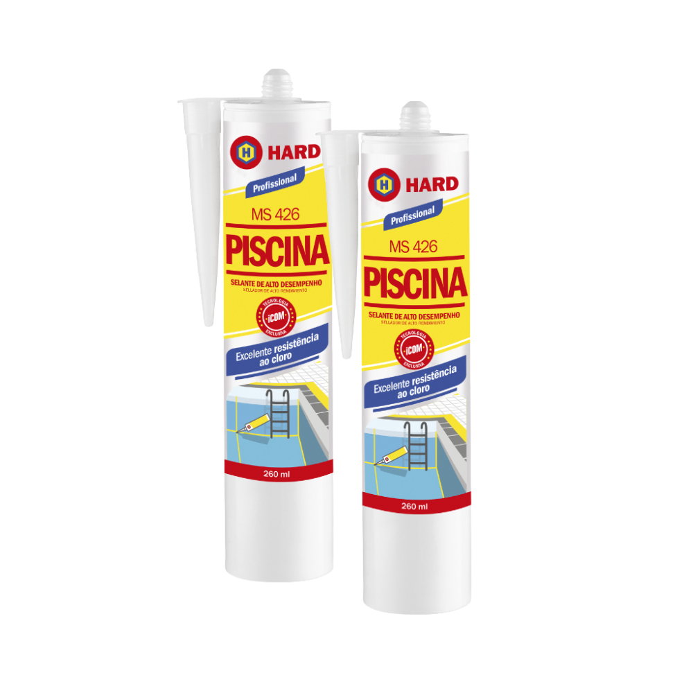 Kit 2 Selante De Piscina Ms 426 Hard Cinza 440g