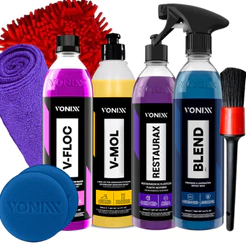 Kit Tratamento Estética Vonixx Cera Blend Restaurax Shampoo V-Mol V-Floc 500m vonixx
