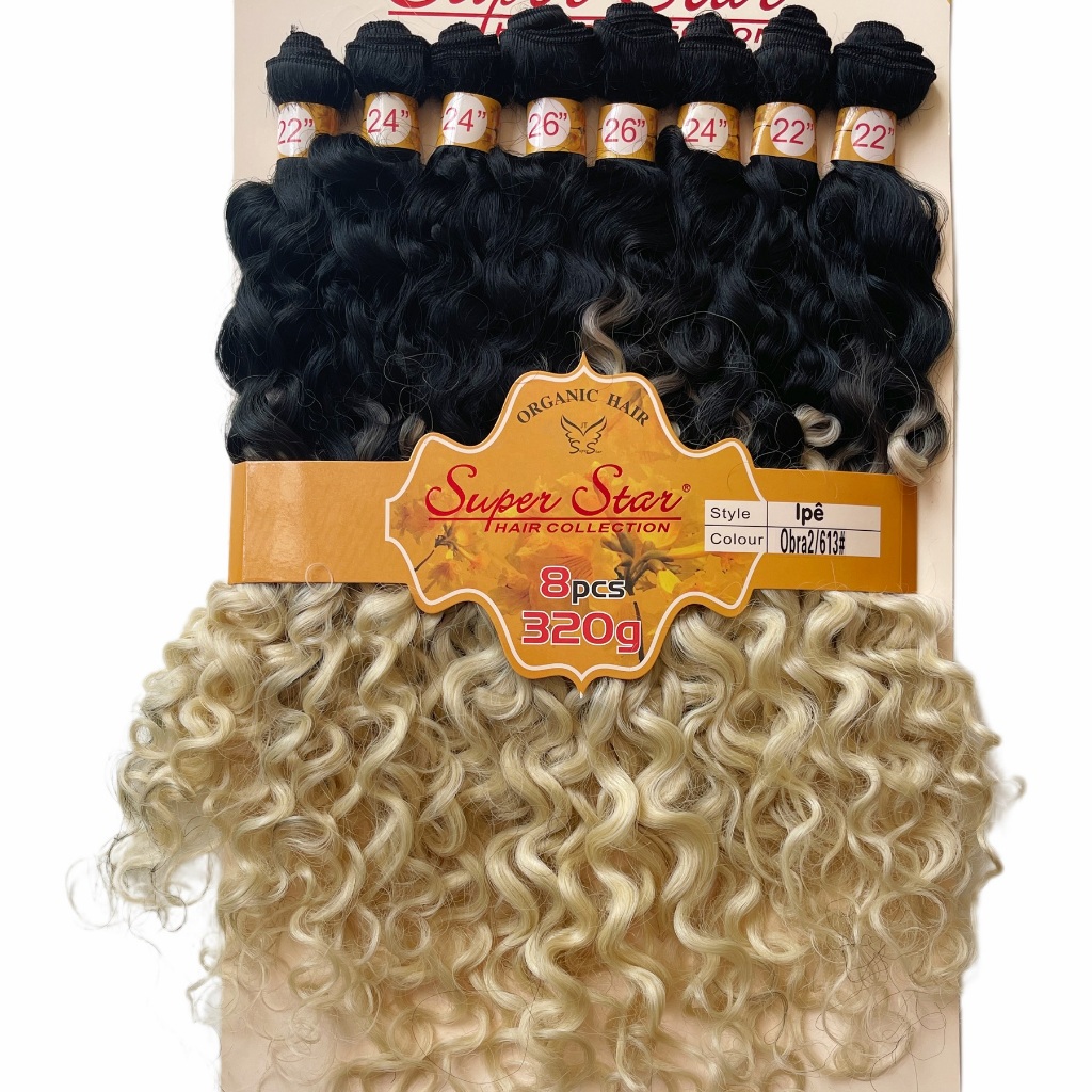 kit/2pcts - Cabelo 100% Orgânico-cacheado Ipe - Super Star