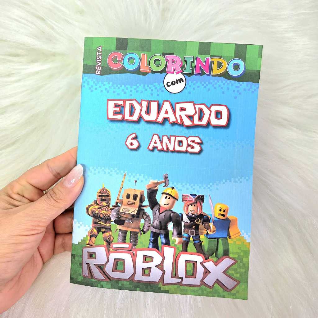 Livrinho de colorir Personalizado Roblox/Lembrancinha Aniversário/Festa Infantil
