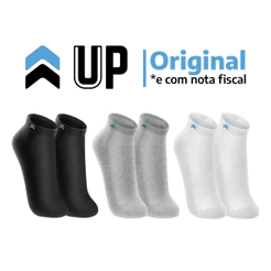 Kit com 3 Pares de Meias Cano Curto Up 3225 Original Algodão Unissex