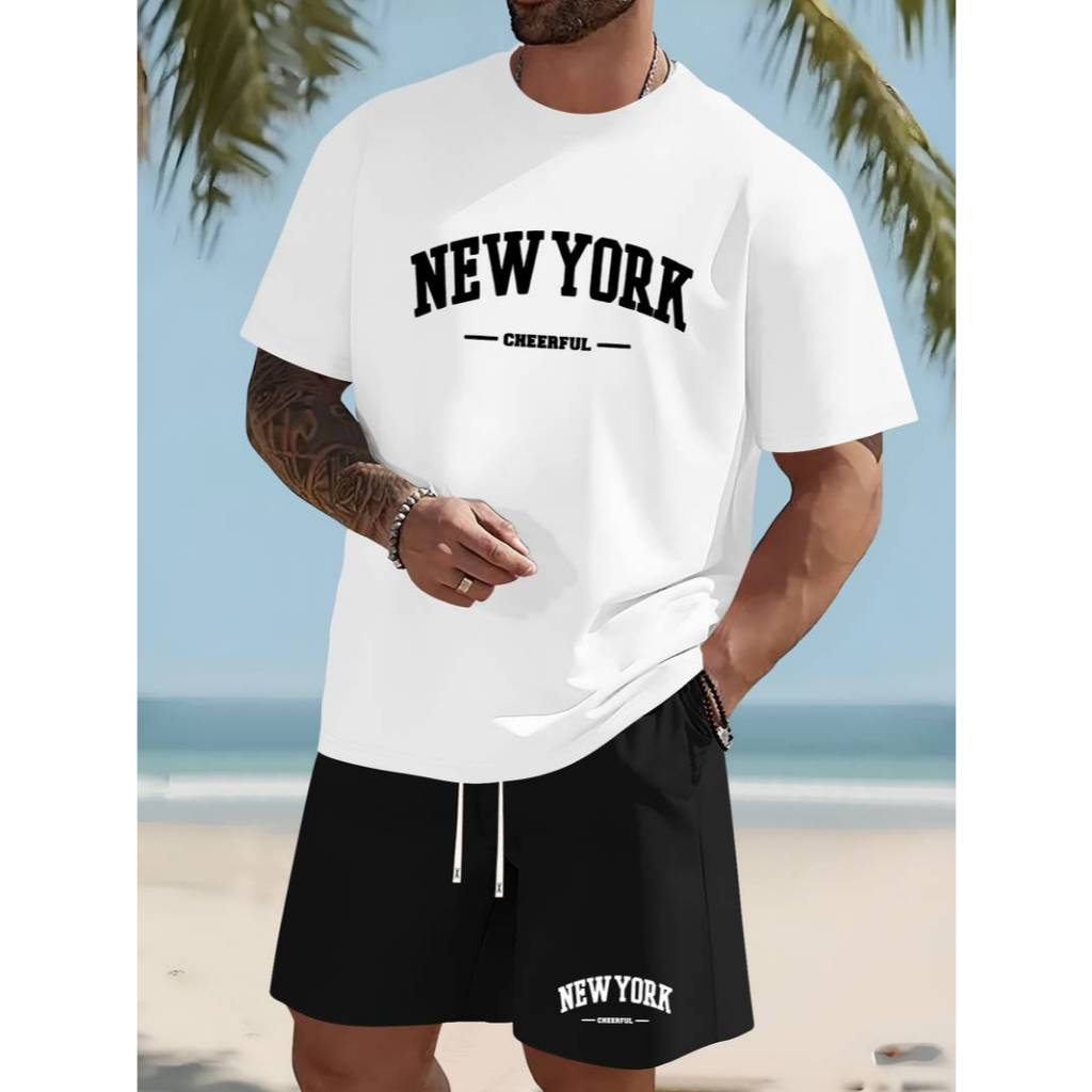 Camiseta Oversized Premium Streetwear Bermuda Moletinho Com Cordão Masculina New