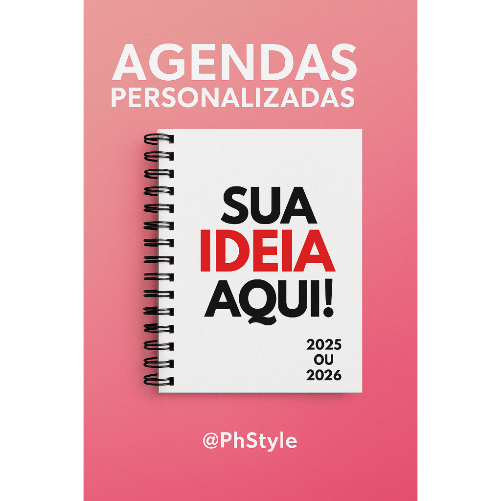 Agenda Personalizada Permanente – Capa Dura MDF - SUA ARTE, SEU LOGO, SUA IDEIA AQUI