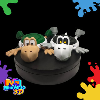 Porta-Copos De Koopa e Dry Bones Para Mesa , Suporte Bebidas - Mario World