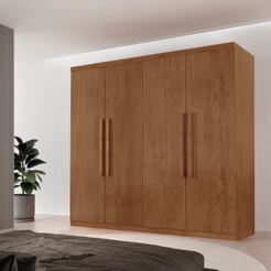 Guarda Roupa Casal Fenix 4 Portas 3 Gavetas MDF Rufato