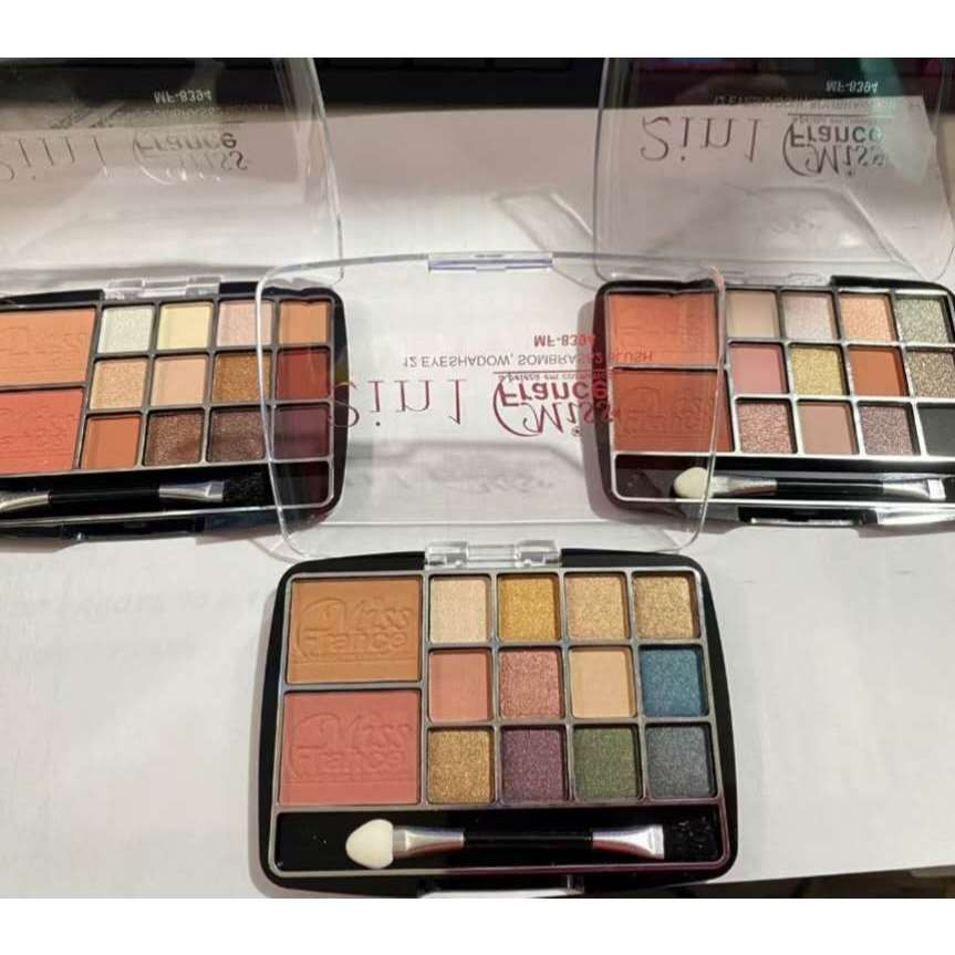 Paleta 2 Em 1 Sombra Com Blush Tons Pastéis-MISS France em Oferta na Shopee