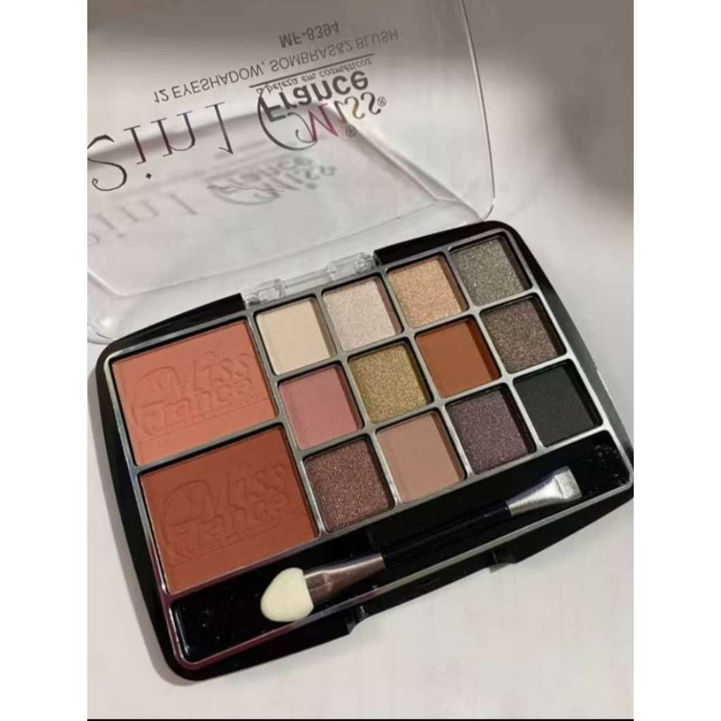 Paleta de Maquiagem Luisance Miss France - 12 Sombras + 2 Blushes + Pincel Duplo — imagem 2 de 2