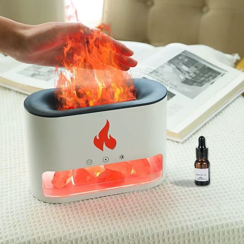 Difusor Aromatizador Óleo Essencial Umidificador Ultrassonico LED Efeito Chama