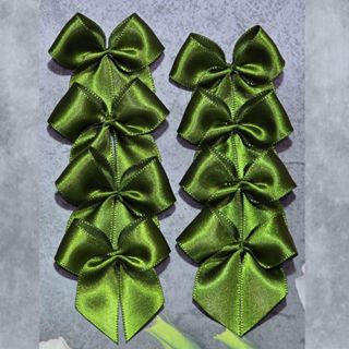 50 unidades de Laços De Cetim N5 6x6cm Lembrancinhas Natal Cor: Verde Oliva em Oferta na Shopee