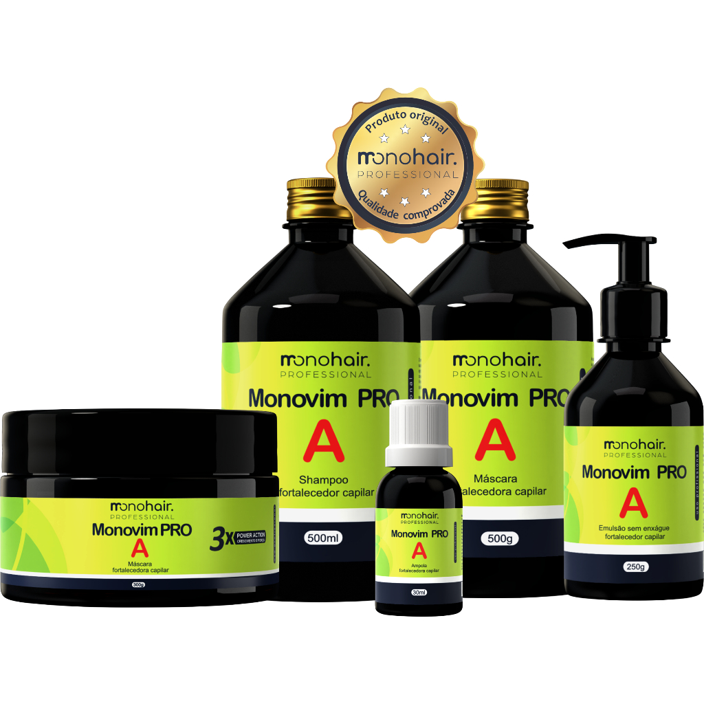 Kit Monovim Pro A Original Crescimento Capilar Acelerado (5 itens) - Autorizado pela Anvisa