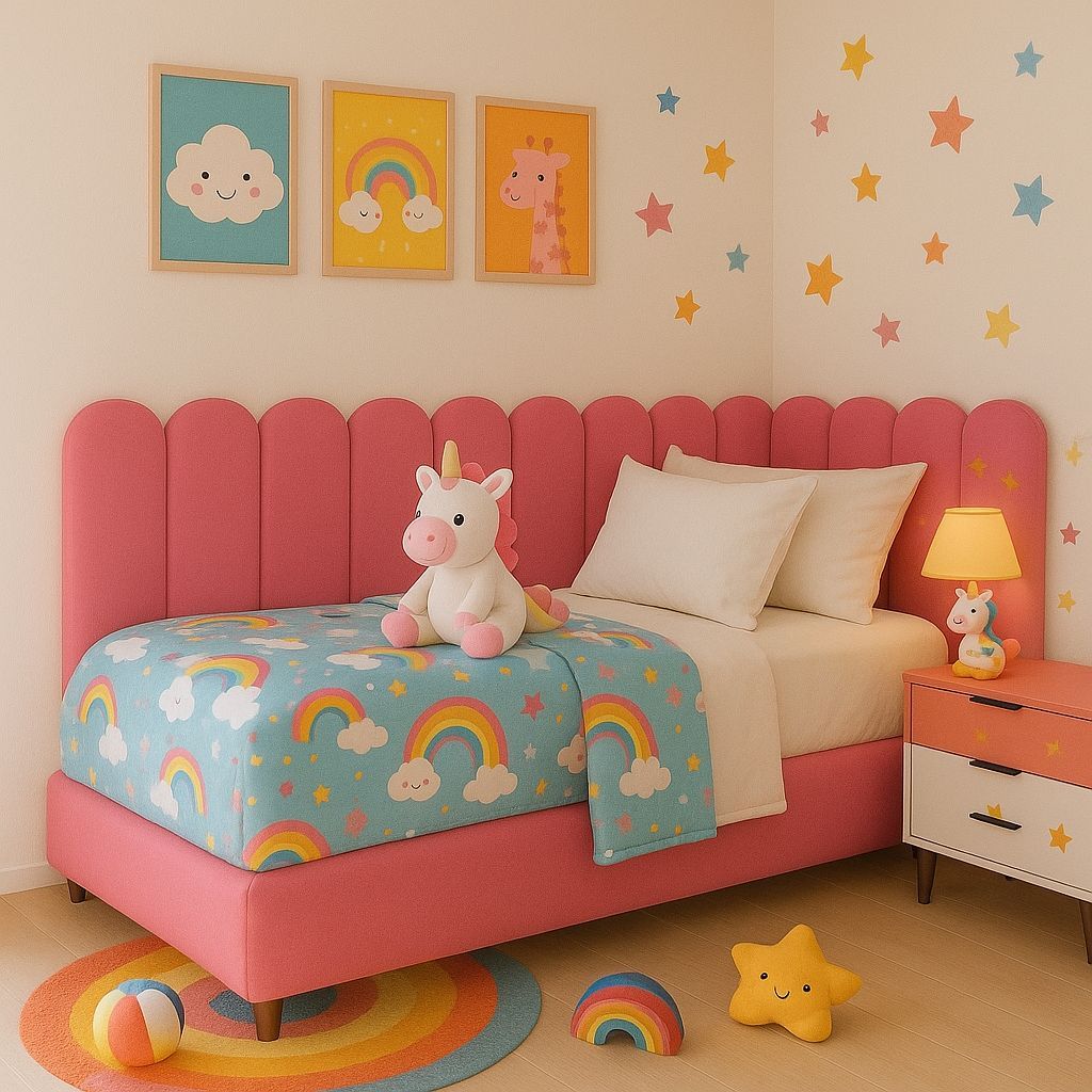 Cabeceira Estofada Nuvem 45x20cm Autocolante | Modular para Cama Solteiro Casal Queen King