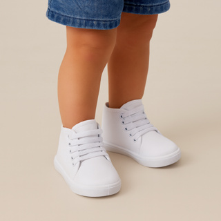 Tênis Infantil Liso Moda Casual Ajustável Cano Alto Antiderrapante Leve Macio Dia Dia Promoção em Oferta na Shopee