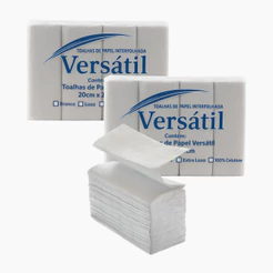 Papel Toalha Interfolha Versátil Duas Dobras Extra Luxo 2000 Folhas 20x20