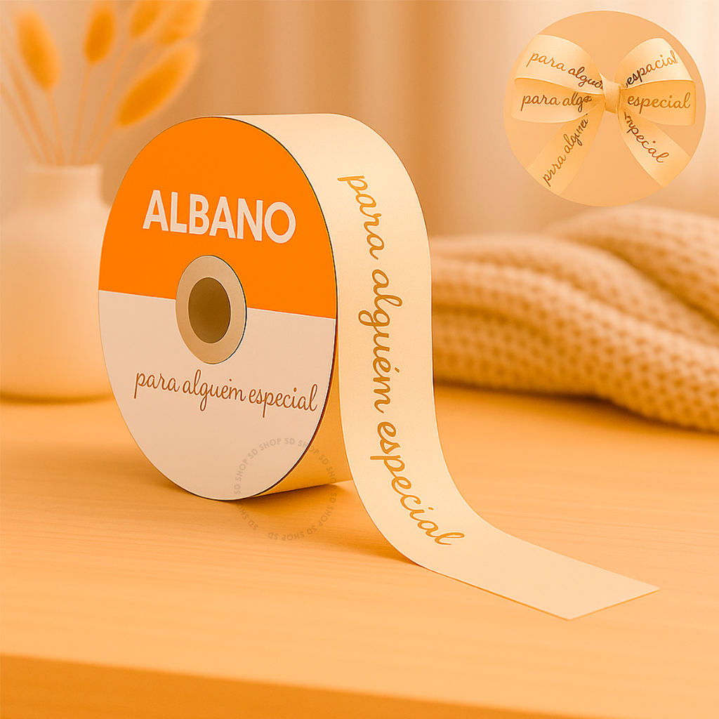 Fita Maxi Albano Para Alguém Especial 16mmx 50metros Laço Presente Decoração Embalagem em Oferta na Shopee