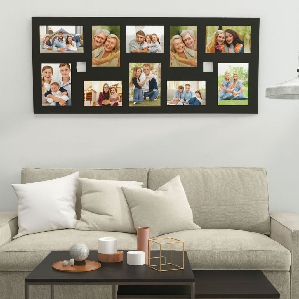Painel Quadro Mural  para 10 Fotos 10x15cm ideal para decoração sala quarto esritório em Oferta na Shopee