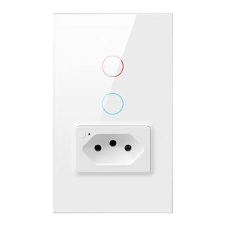 Interruptor Inteligente 1  2 Botão + Tomada Wifi Smart