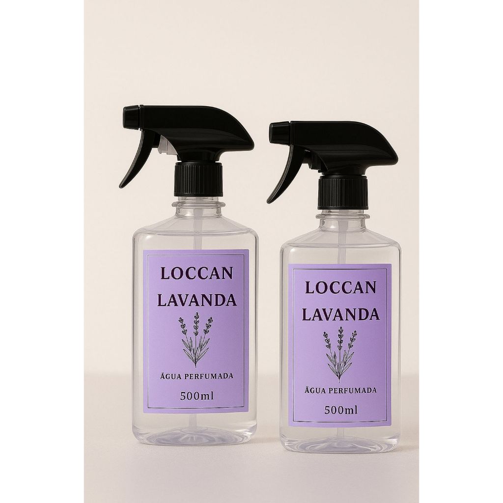 Água Perfumada Lavanda 500ml Aroma Suave AmbienteTecido Roupa Lençol Kit com 2 - Pronta Entrega