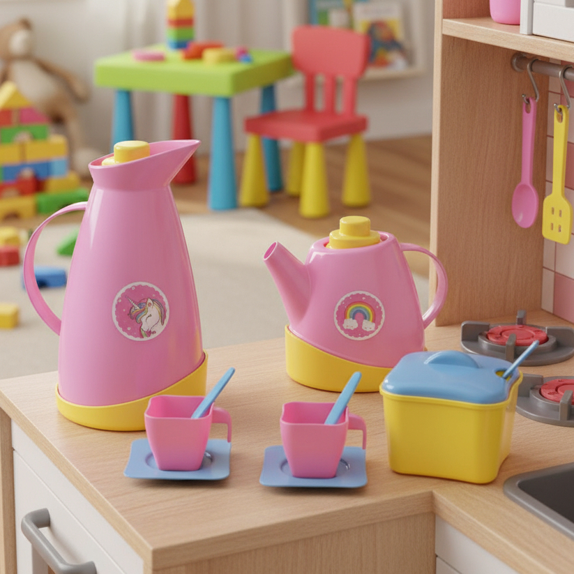 Conjunto de Café e Chá Unika Utensílios Para Cozinha Infantil Samba Toys