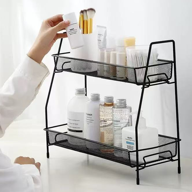 Organizador Rack Prateleira Dupla Multiuso de Armazenamento Banheiro/Cozinha/Quarto/Sala em Oferta na Shopee