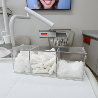 Porta Suporte de Rolete de Algodão e Gaze Odontológico com Tampa Acrílica em Oferta na Shopee
