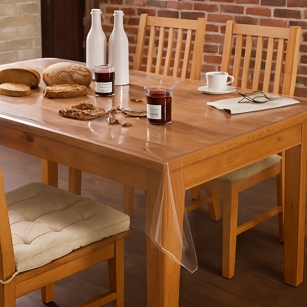 Toalha de Mesa de Plástico Térmica Para 4 6 8 e 10 Lugares Impermeável Quadrada Decoração Cozinha Toalha de Mesa Jantar